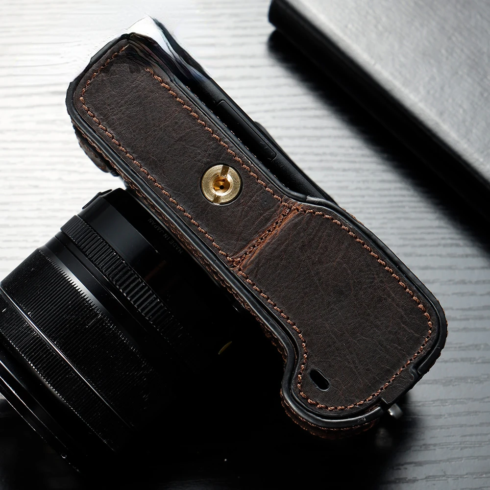 Чехол из натуральной кожи с ручкой для камеры Fujifilm XT2 XT3