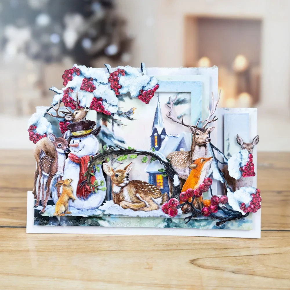 Woodland Winterberries Frostbite Sparkleberry трафареты для скрапбукинга