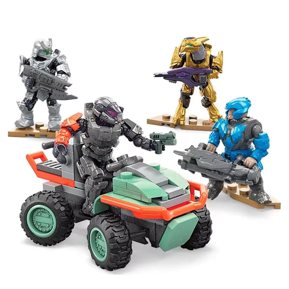 Фото Mega Bloks ODST бак брют Мастер Шеф Охотник пилот свободная мини Экшн-фигурка игрушка №2