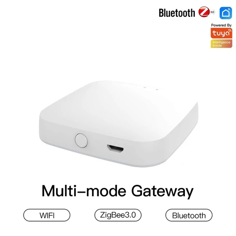 Многорежимный смарт-шлюз ZigBee WiFi Bluetooth Mesh Hub Работает с приложением Tuya Smart App, голосовое управление через Alexa Google Home