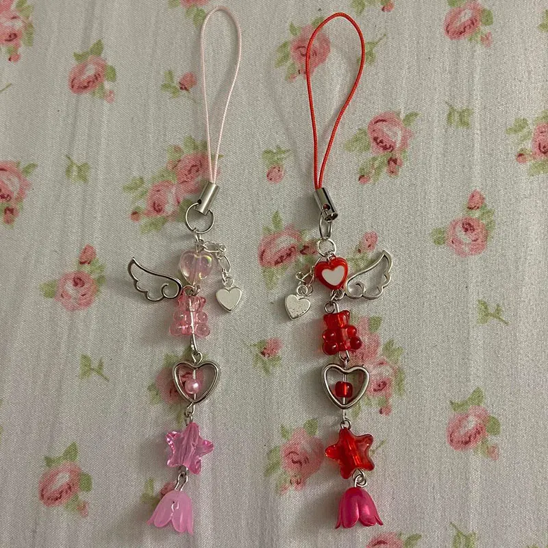 

Lily of the Valley Pendant Phone Chain Bear Sweet Star Wings Keychain