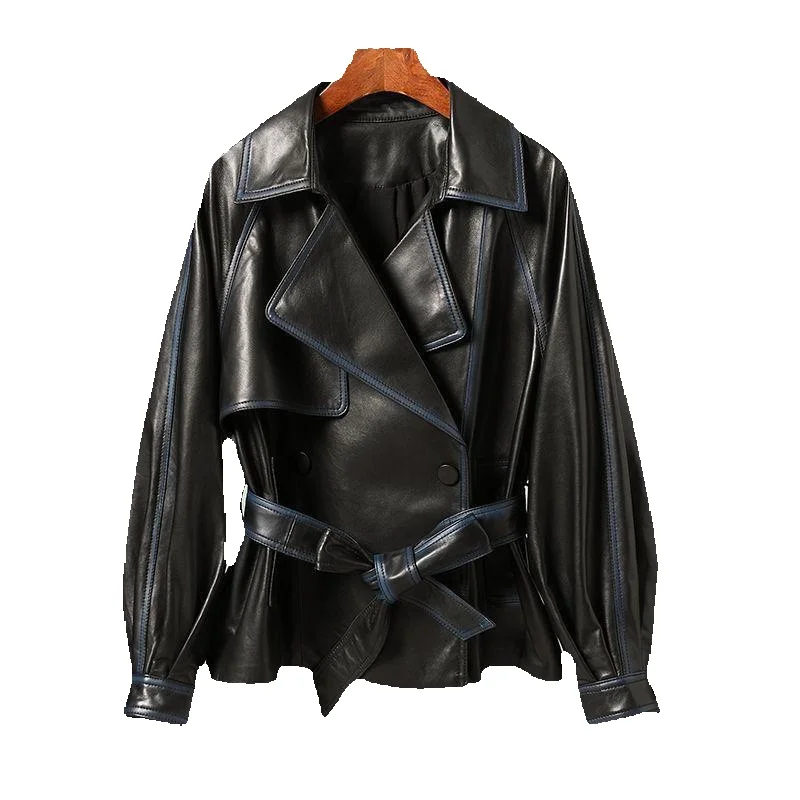 Женская кожаная куртка из вощеной овечьей кожи новая Корейская версия