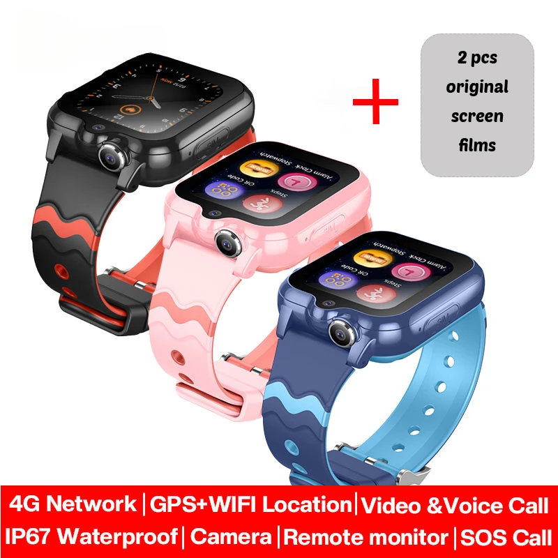 

2023 Kids Smart Watch Waterproof Android Watch Student GPS Tracker Bluetooth Music Play WhatsApp Remote Control Baby Phone Watch