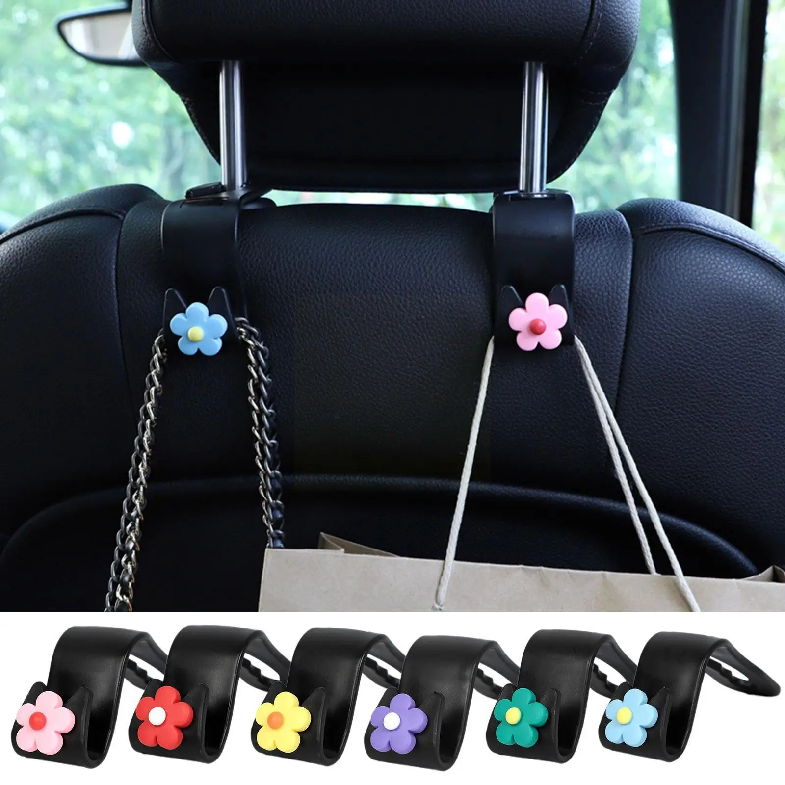 

Крючки для сумок автомобильные зажимы в форме цветка автомобильный крючок органайзер для переднего сиденья подголовника Держатель крючок для хранения аксессуары для автомобильного интерьера B3Y8