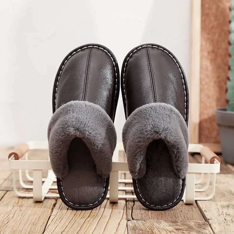 

2022 европейские и американские женские домашние теплые тапочки из ПУ 3463