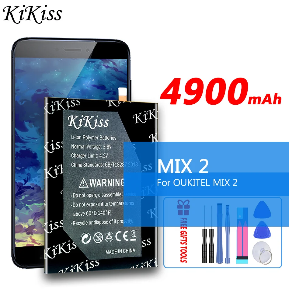 

4900mAh KiKiss Battery MIX 2 For OUKITEL MIX2 Mobile Phone Batteries