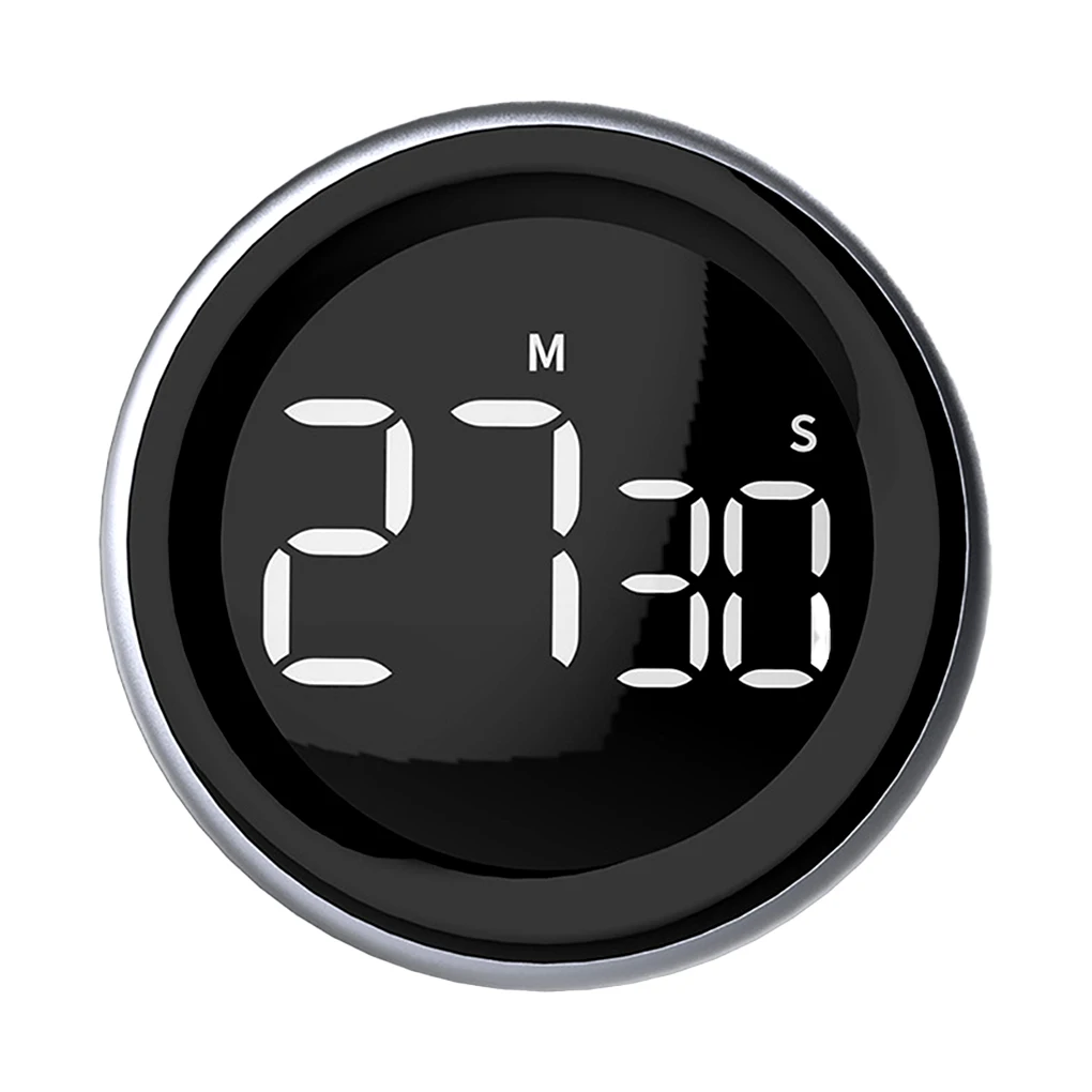 

LED Digital Display Timer Rotation Timing Adjustable Sound Brightness Magnetic On the Back Stylish and Simple