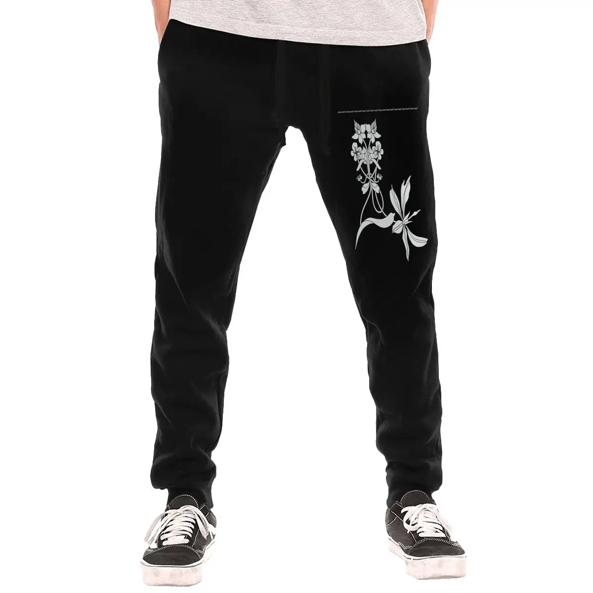 

Осенне-зимние мужские спортивные штаны с маленьким принтом, удобные и теплые, подходят для повседневной носки