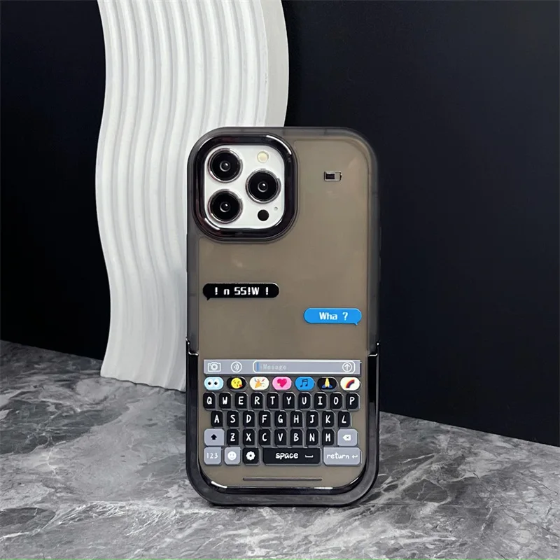 

Creative Minimalist Black Chat Box Phone Case Cover for IPhone 11 12 13 14 Pro Max Shockproof Cases for IPhone 14 Pro Max Case