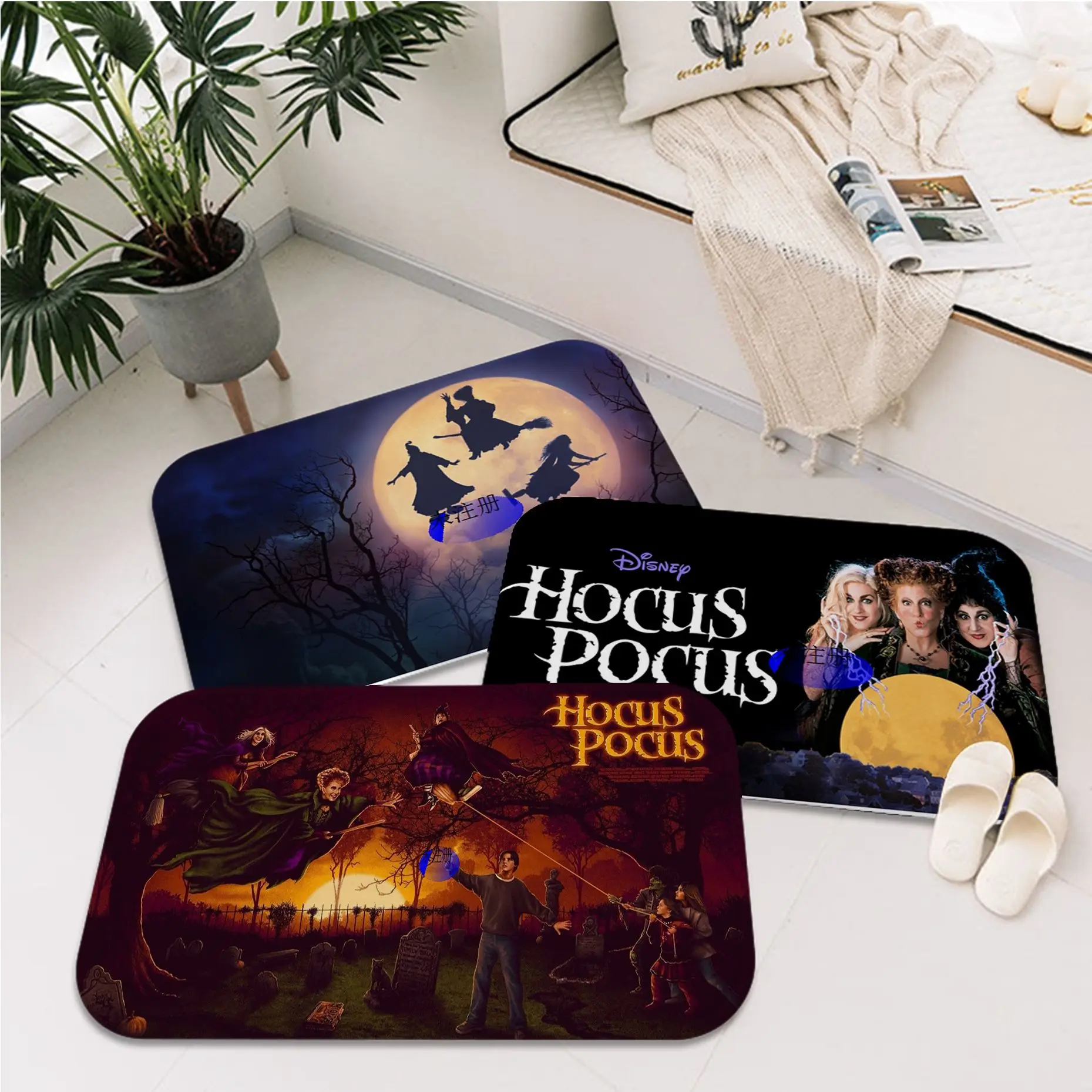 

Disney Hocus Pocus Floor Mat Nordic Style Bedroom Living Room Doormat Home Balcony Anti-Slip Hotel Decor Mat