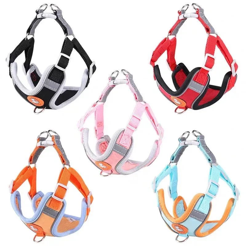 

Adjustable No Pull Pet Reflective Dog Harness Lead Walking Running Leashes Cat Chest Strap Vest Leash