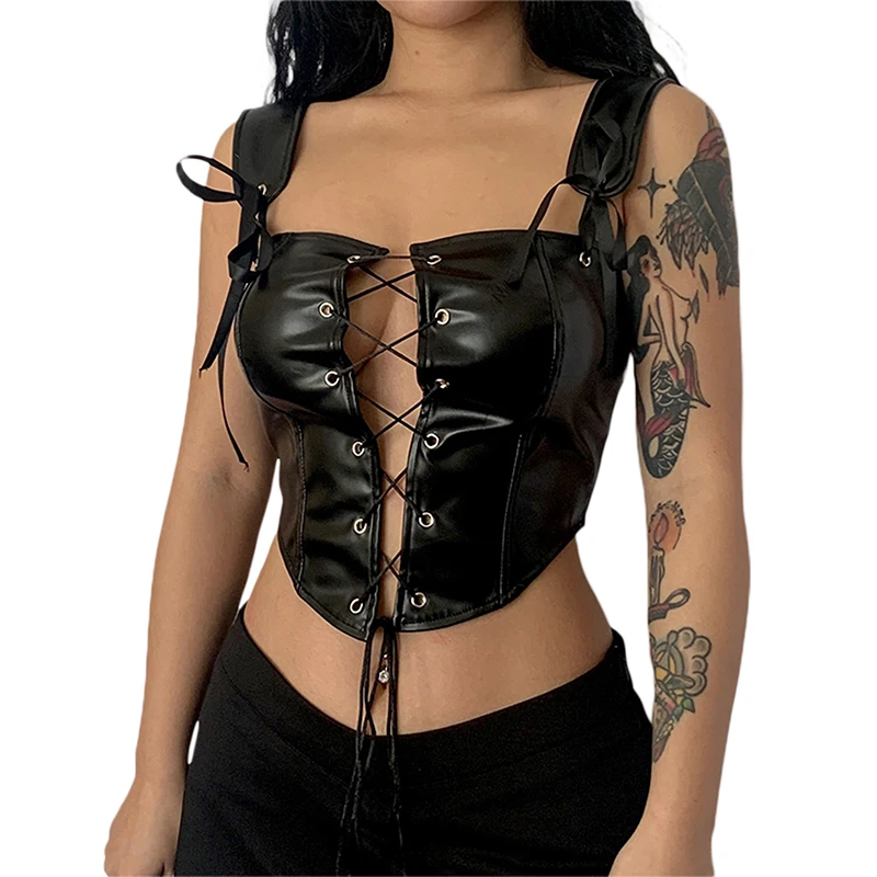 

Женский жилет без рукавов с перекрестной завязкой, ажурные однотонные майки, облегающая кофта с широкими лямками