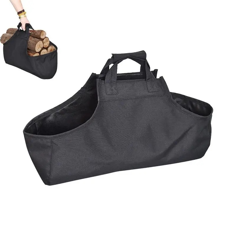 

Multipurpose Tote Storage Bag Durable Large Capacity Firewood Carry Bag with Padded Handles Waterproof Wear-resistant 2 Styles