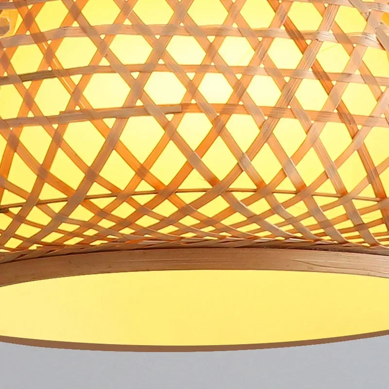 Винтажная Подвесная лампа ручной работы бамбуковые люстры для ресторана кафе