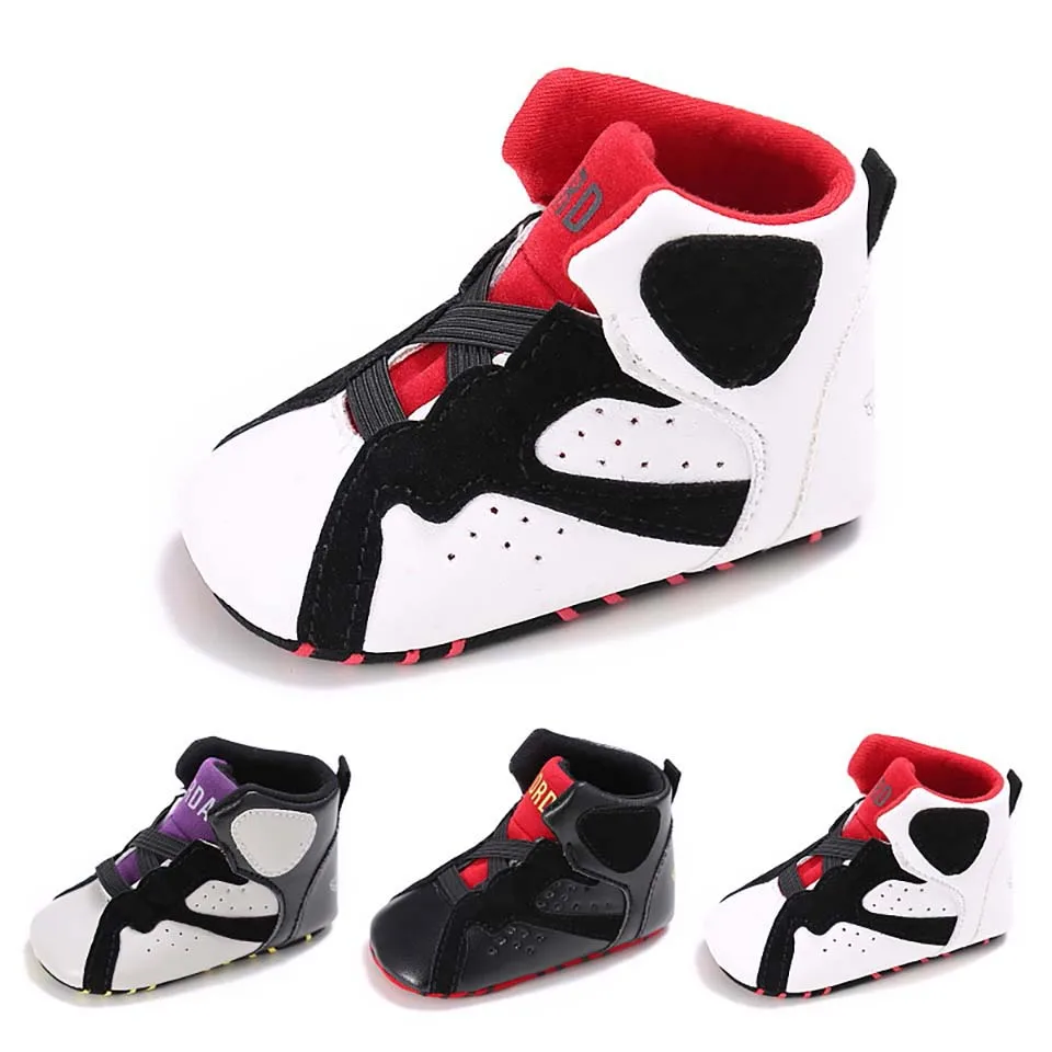 Soft Sneakers For Baby Boys Shoes Newborn PU Leather First Walker Babies Girl Crib Babe Sports Anti-slip Infant Toddler Sneaker