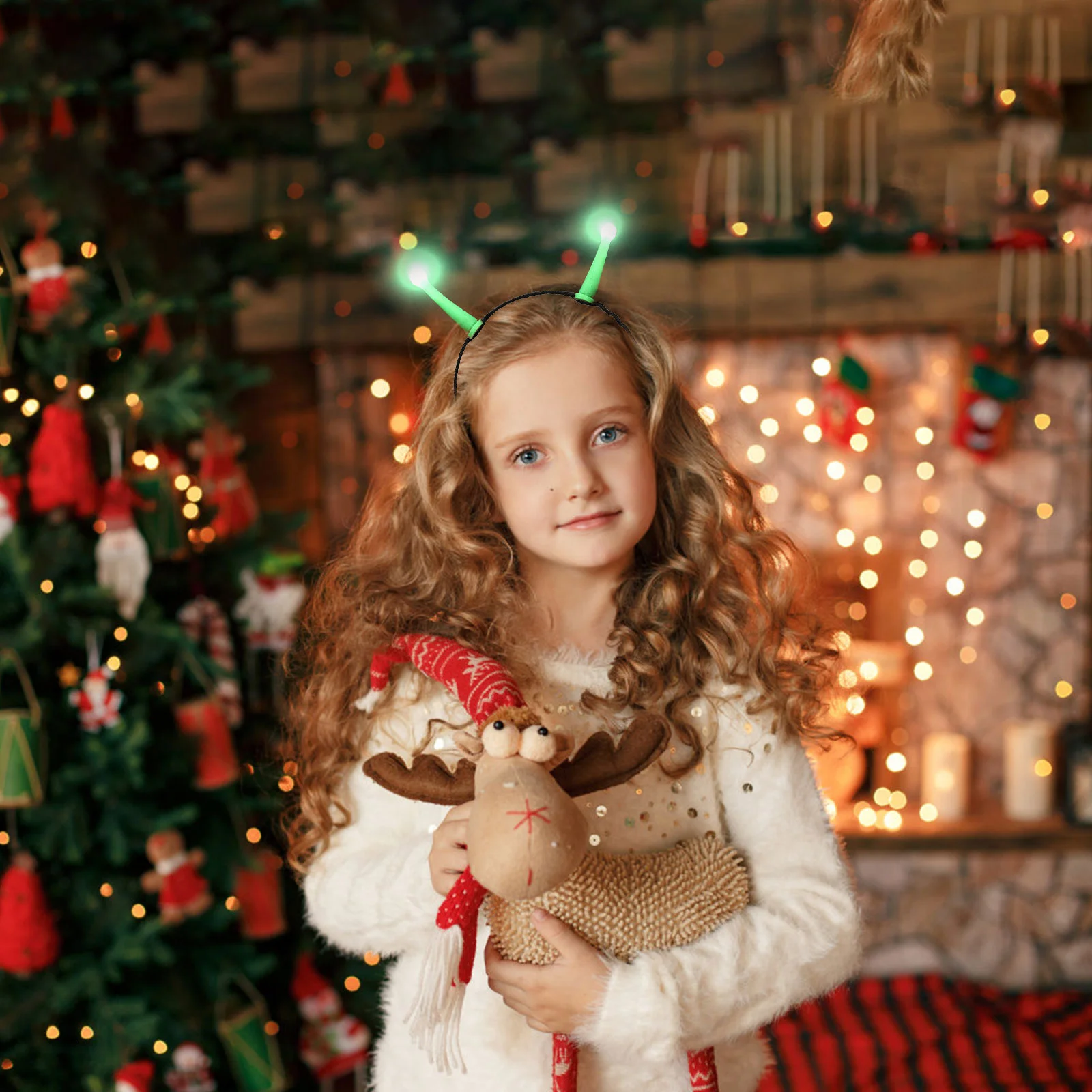 Светящаяся повязка на голову с изображением инопланетянина битперы Хэллоуин