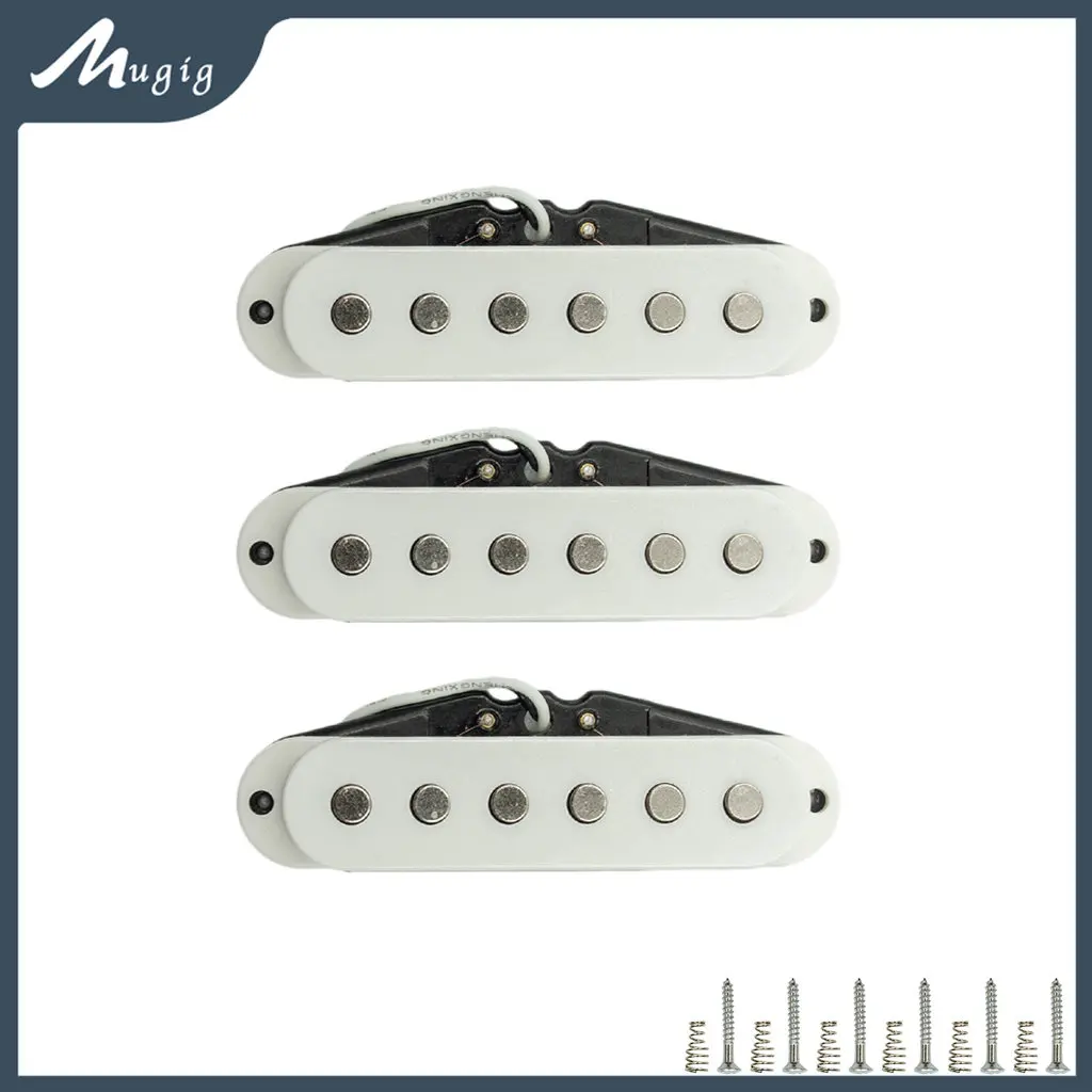 

Mugig 3PCS Electric Guitar Neck Middle Bridge Coil Pickup Ceramic Magnet 52MM