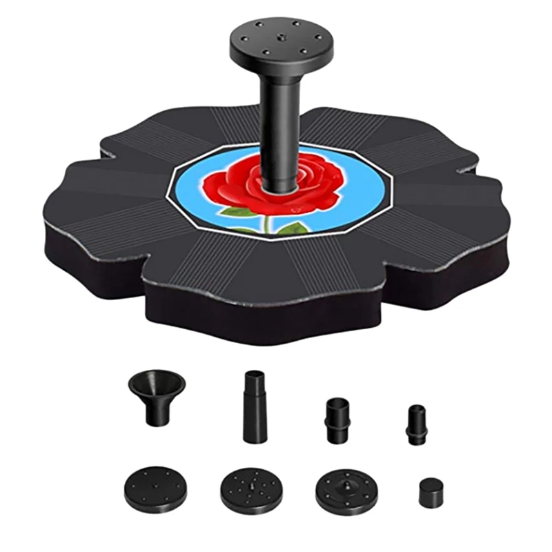 

Solar Fountain Pump 7V Solar Powered Water Fountain Solar Birdbath Floating Fountain for Garden Ponds Fish Tank Outdoor