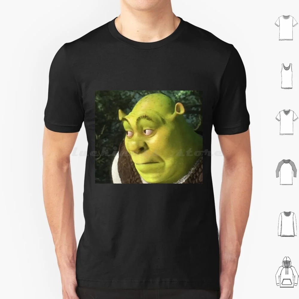 Фото Футболка Shrek Meme большого размера 100% хлопок Shrek Meme Png Shrek Face Shrek Meme Face Shrek Png Shrek Wazowski Shrek Wazowski Meme №1