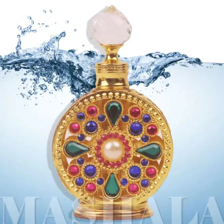 Dubai 15ML Metal Empty Essential Oil Perfume Bottle Reverse Paris Dubai Netflix Pop Glass Dispenser Bottle