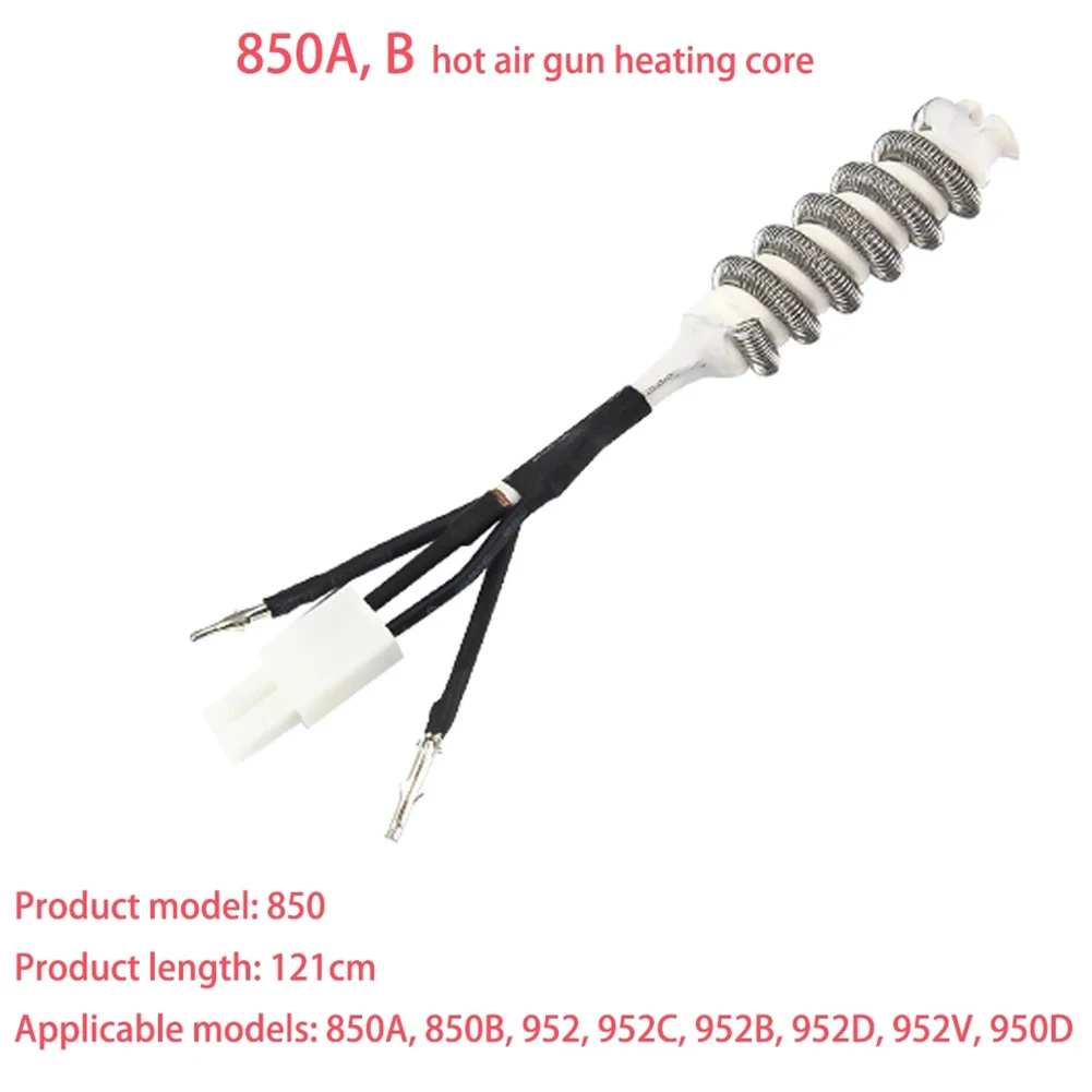 

Ceramic Heater For 850A 850B 952 952B 952C 952D Series Hot Air Soldering Station Heating Tool Parts 121mm 80Ω 850A Type K 220V