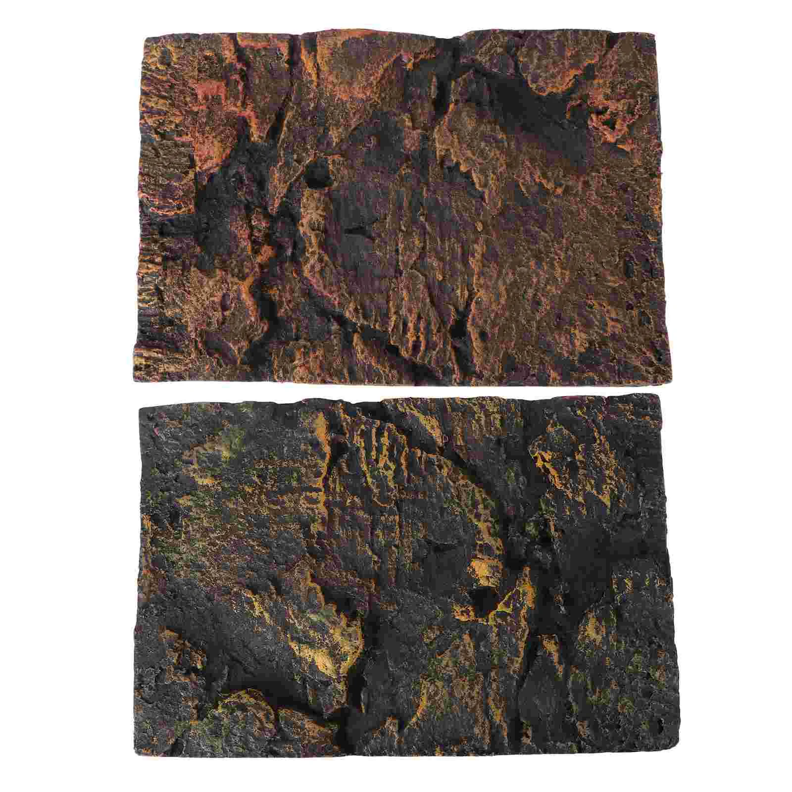 

Background Reptile Tank Terrarium Board 3D Aquariumfish Cork Turtle Decorative Plate Tile Lizard Decor Cage