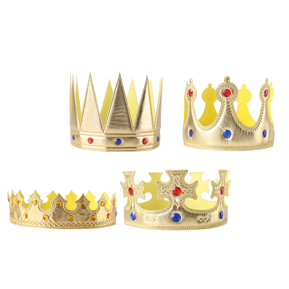 

Crown Kids King Crowns Boys Cosplay Headdress Toys Children Toddler Cloth Party Costume Headgear Vintage Clothes Men