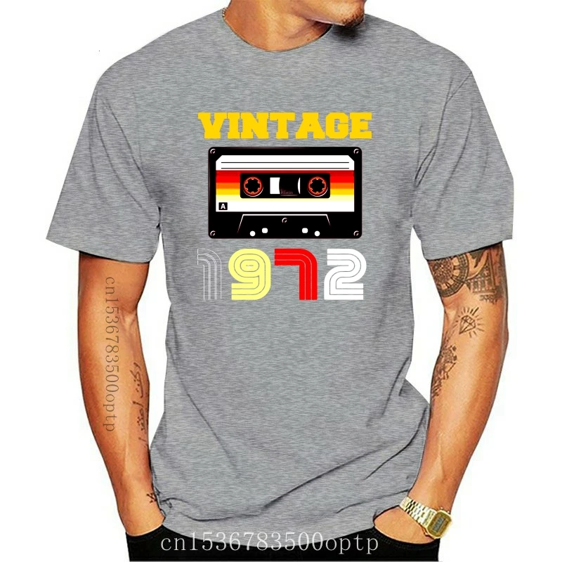

Mens Clothes New 1972 Vintage Retro T-Shirt Birthday T-Shirt