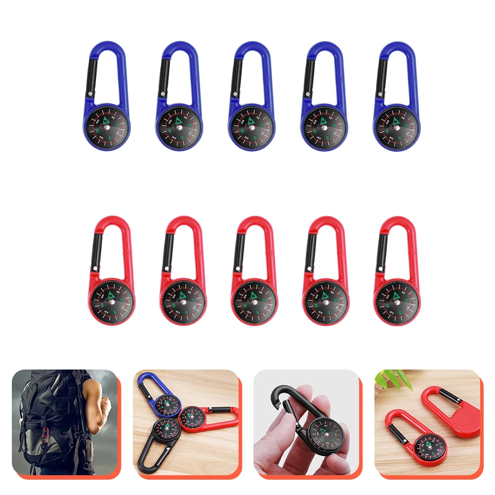 

10 шт., карабин с компасом