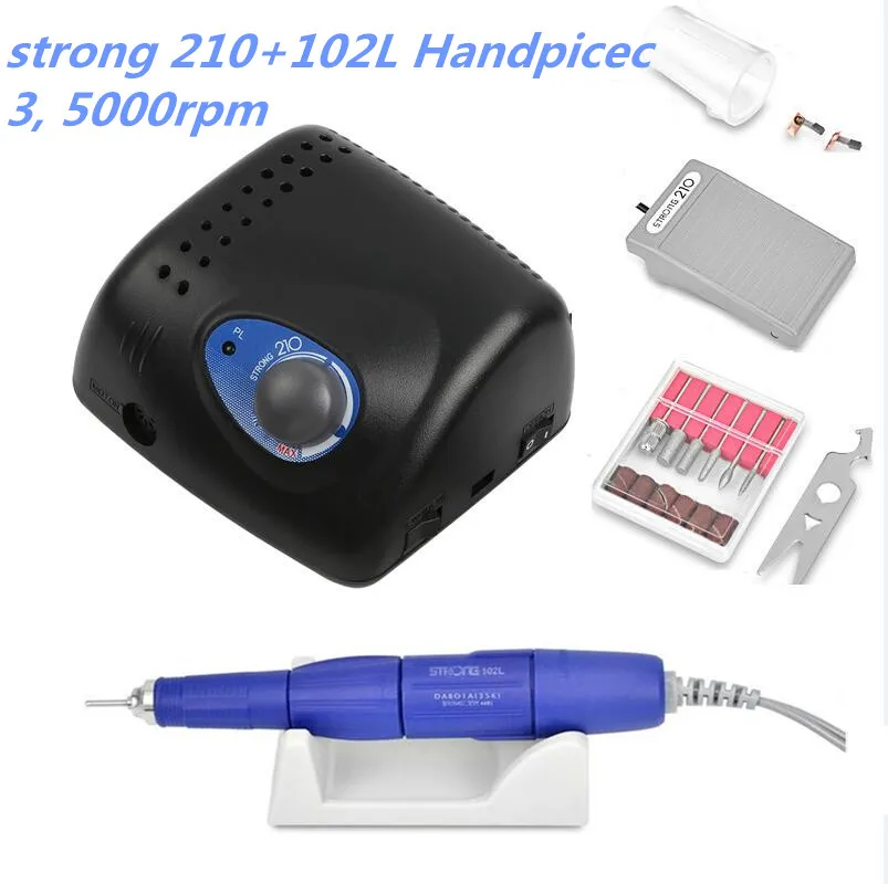 

2019 New Arrival Strong 210 102L Nail Drills Machine Manicure Pedicure Electric File Bits Nails Art