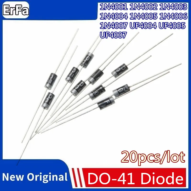 

100Pcs Rectifier Diodes DO-41 Diode 1N4001 1N4002 1N4003 1N4004 1N4005 1N4006 1N4007 iN4007 UF4004 UF4005 UF4007