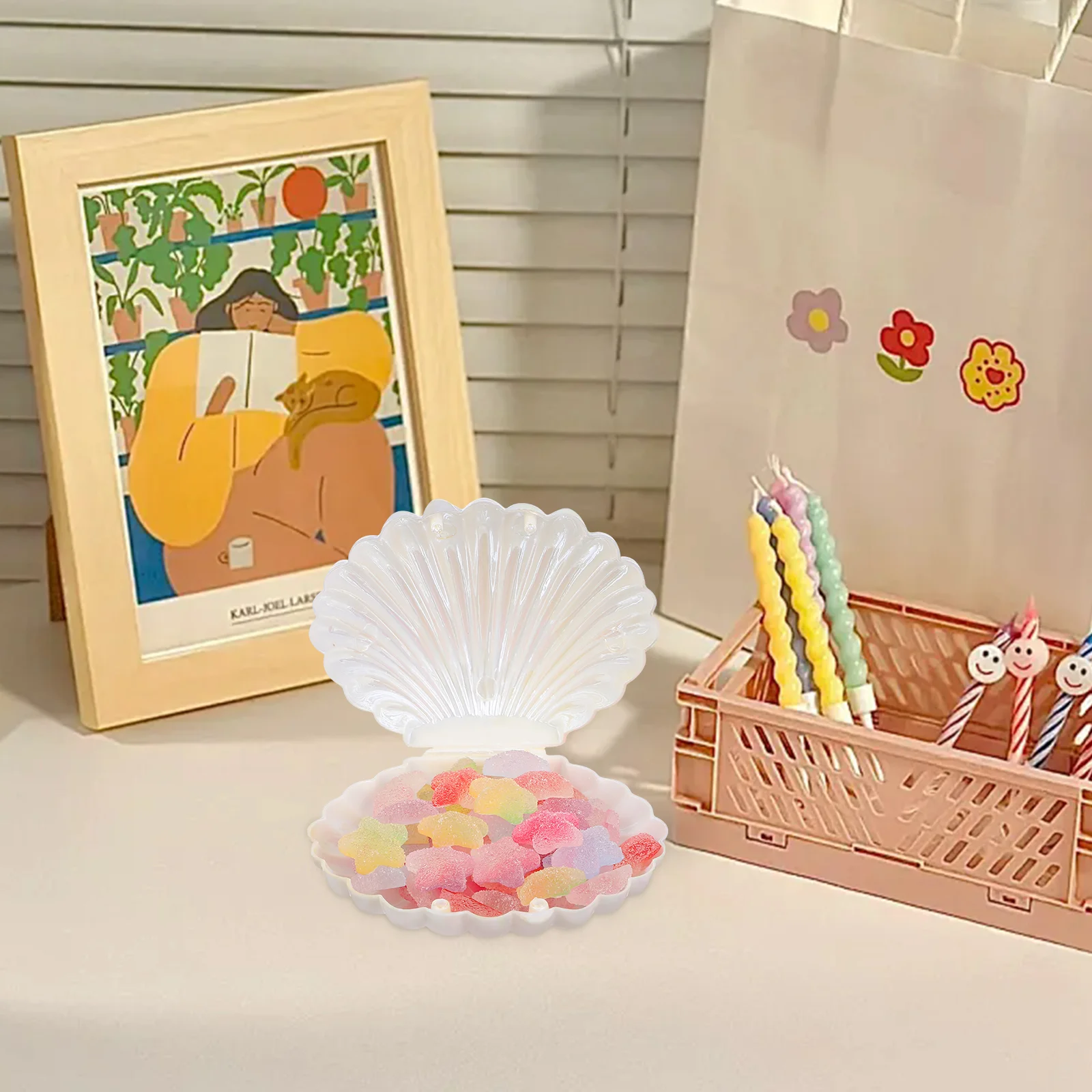 10 Pcs Pearl Candy Box Assorted Boxes Shell Jewelry Goodie Small Gift for Packing Shaped Pp Holder