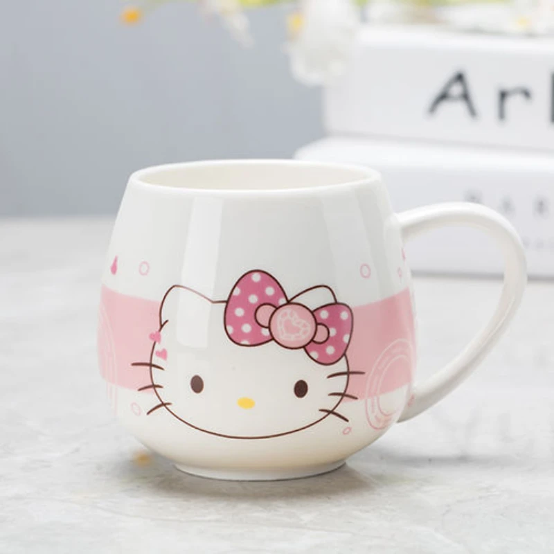 

Hello Kitty Mug Creative Cartoon Porcelain Cup Coffee Cup Milk Cup Couple Water Cup Bulb Cup Hello KT