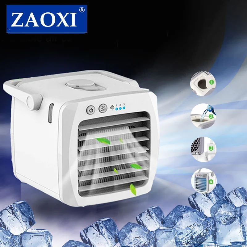 

ZAOXI New Air Conditioner Portable USB Desk Mini Fan Air Cooler Fan Household For Home Appliances Humidifier Purifier