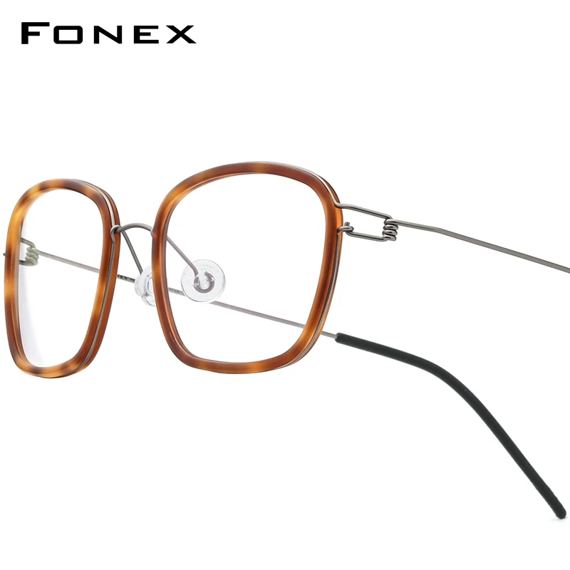Фото FONEX Мужские ультралегкие квадратные очки, без винтов №1