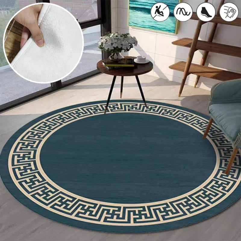 

Круглые восточные ковры в стиле ретро, украшение для гостиной, спальни, большие коврики для гостиной, 160x160 см, коврик для террасы, журнального столика