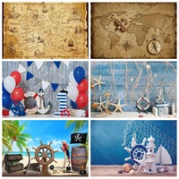 pirate old treasure world map birthday party baby cartoon photographic background photo backdrop photocall photo studio banner