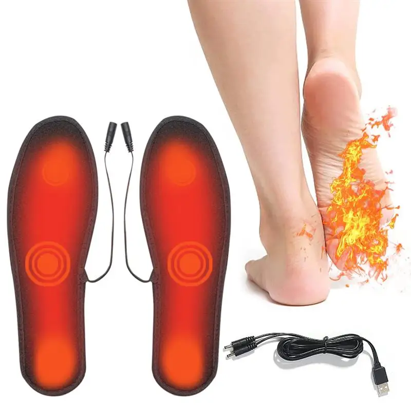 

USB Heated Shoe Insoles Feet Warm Sock Pad Mat Electrically Heating Insoles Washable Winter Warm Thermal Insoles Unisex