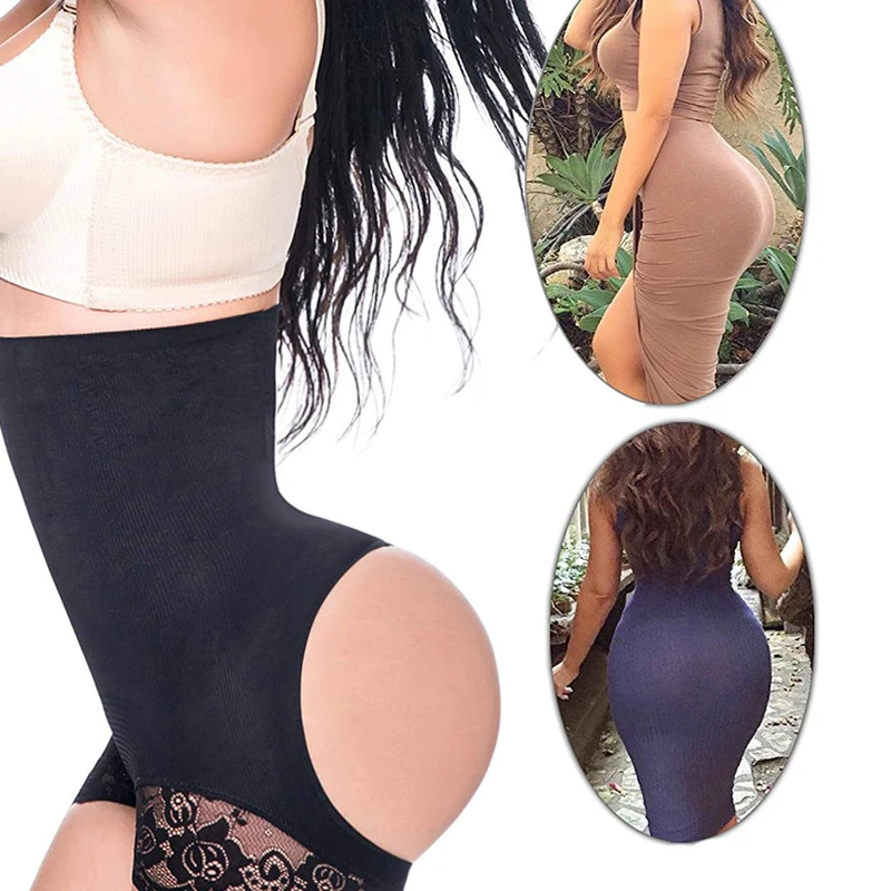 High Waist Control Shapewear Lace Butt Lifter With 4 Bones Panty Waist Trainer Body Shaper Drop Shipping