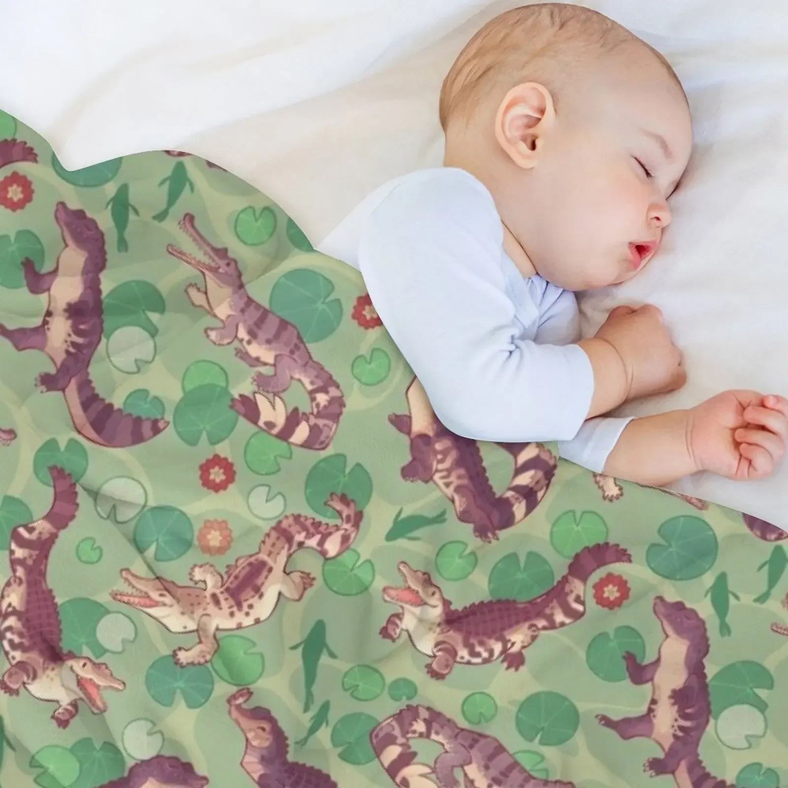 Крокодилы в воде пледы большое одеяло для пикника мягкие большие одеяла сна