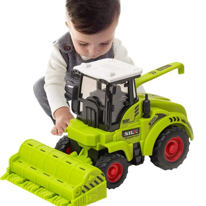 

Мерный инерционный трактор, игрушечные грузовики, Тяговая модель грузовика, инженерные транспортные средства, игрушки, детская имитация фе...