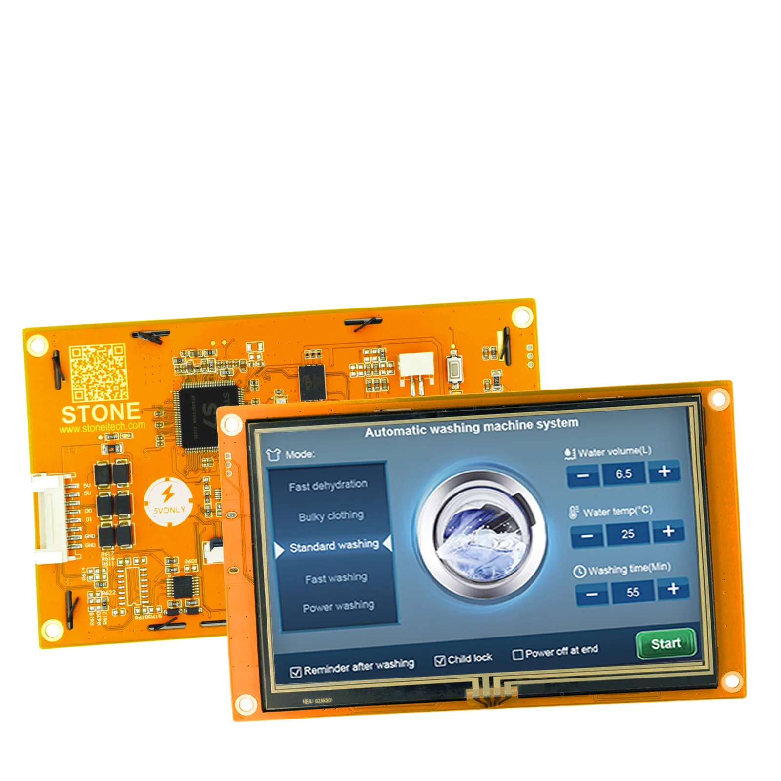 TFT LCD monitor with Controller + Touch panel+Program + UART Serial Interface