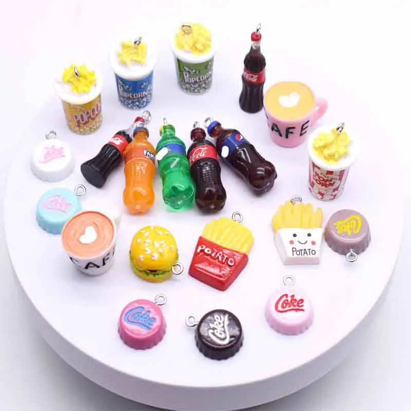 10 шт. Смешанная кофейная чашка пончик картофель фри гамбургер попкорн полимерные