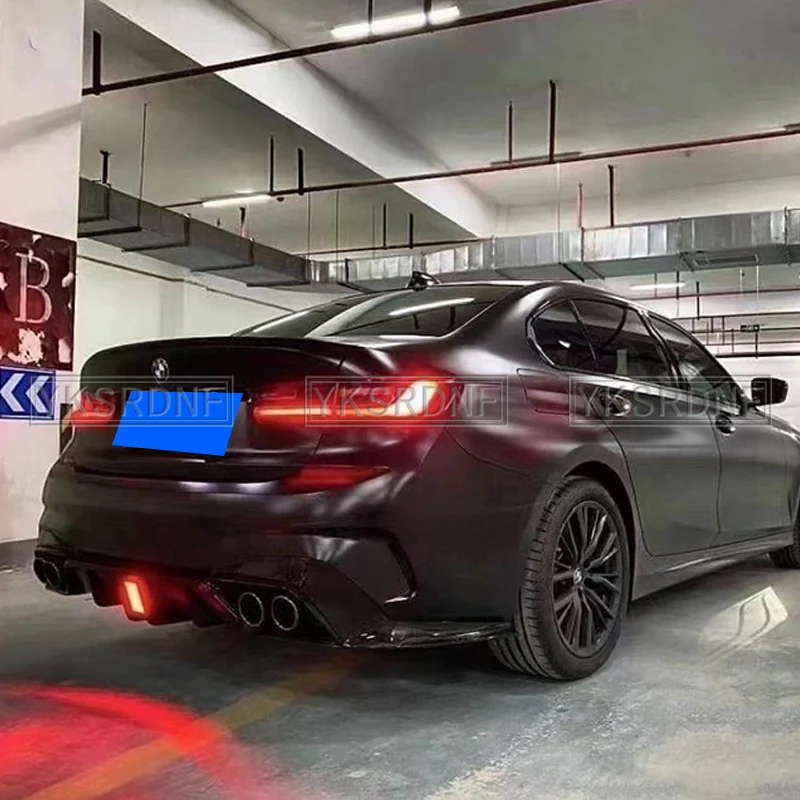 Задняя губа диффузора подходит для 2019-2023 BMW 3 серии G20 Sport 330i M340i блеск черный