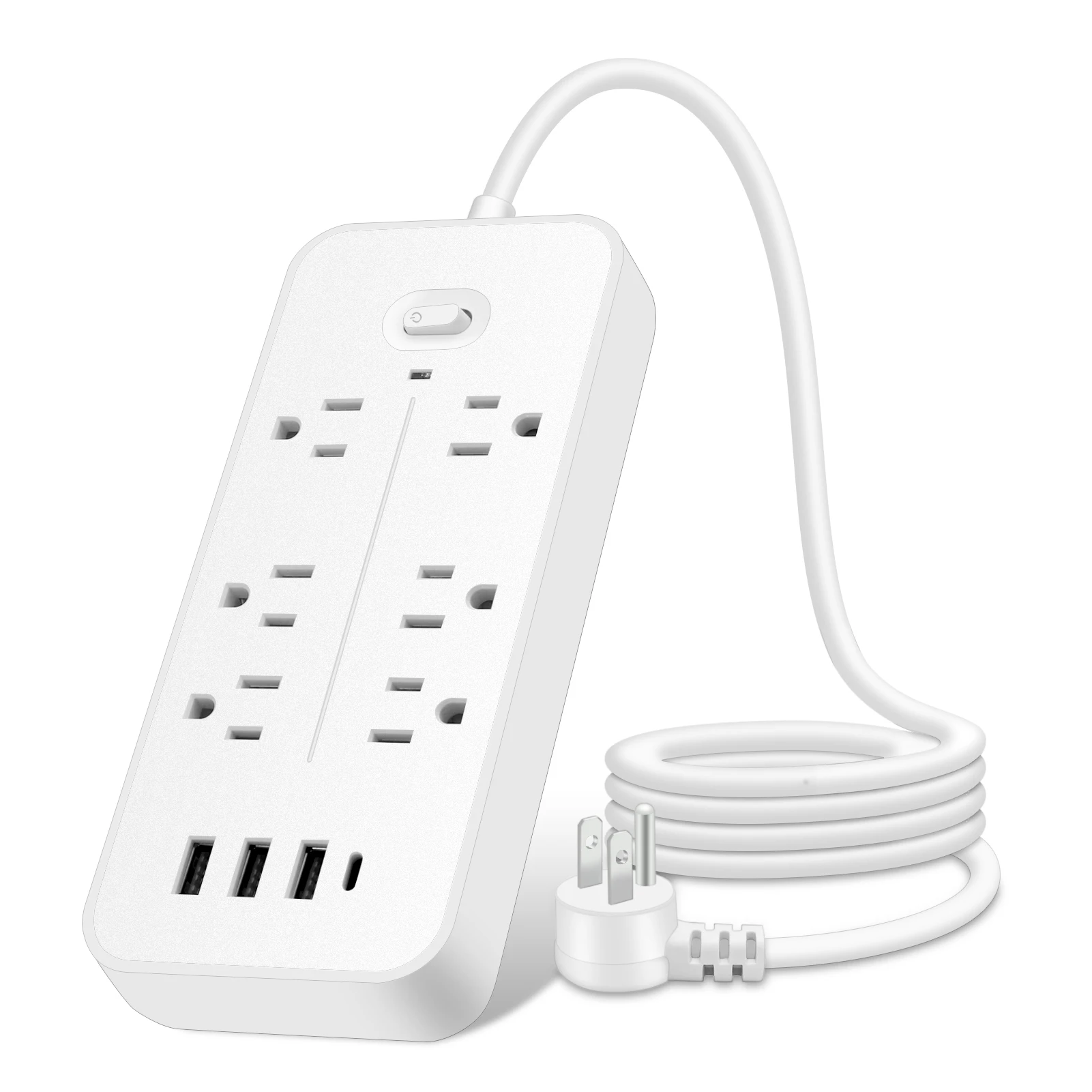

Сетевой фильтр для дома и офиса, 8 розеток переменного тока, 2 USB-порта