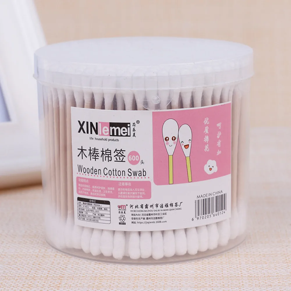 

500Pcs Disposable Cotton Swabs Lint Free Micro Brushes Wood Cotton Buds Ear Clean Stick Eyelash Extension Glue Removing Tool