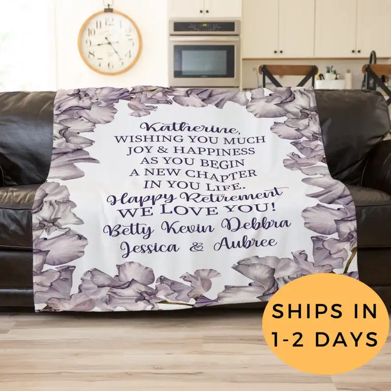 

Retirement Gifts For Women, Retirement Decorations, Teacher Retirement Gifts,Personalized Blanket For Retirement,Retirement Gift
