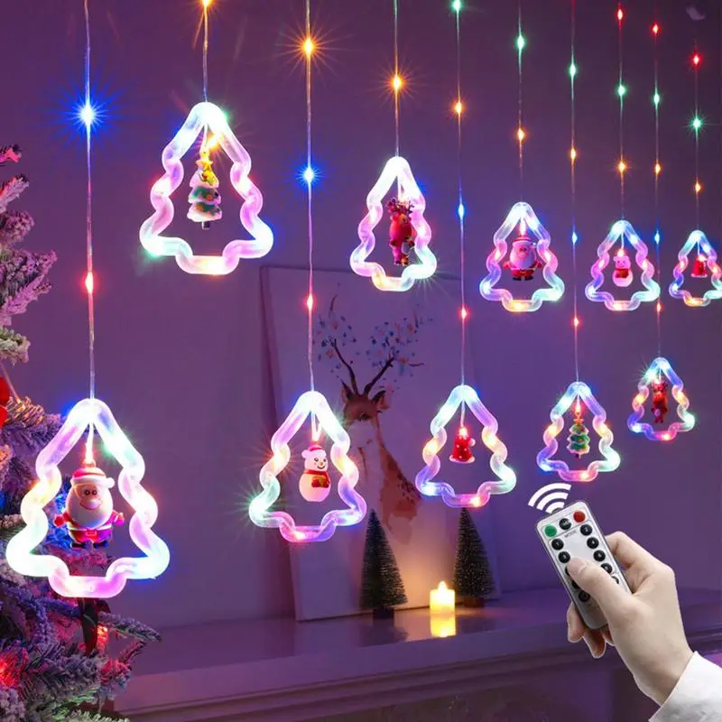 

USB Powered Christmas Tree Light Pendant Waterproof Christmas LED Lights String With Remote 8 Lighting Modes Xmas Decor 2022