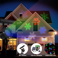 Christmas Solar Light Snowflake Projector Lamps IP65 Garden Lawn Lighting for New Year Festival Outdoor Party Landscape Decor