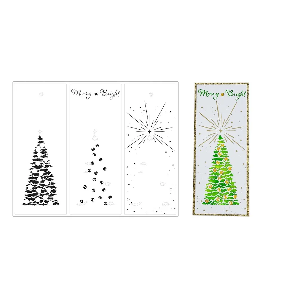 

Beautiful Christmas Tree Stencil DIY Scrapbooking Card Paper Cards Handmade Album Sheets 2022 New Arrive